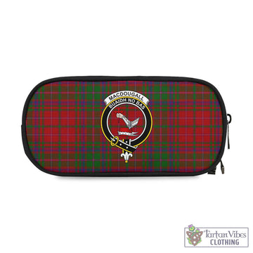 MacDougall Tartan Pen and Pencil Case with Family Crest