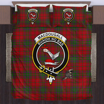 MacDougall Tartan Bedding Set with Family Crest