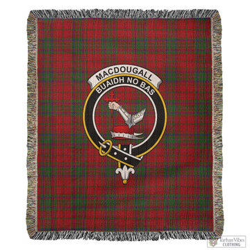 MacDougall Tartan Woven Blanket with Family Crest