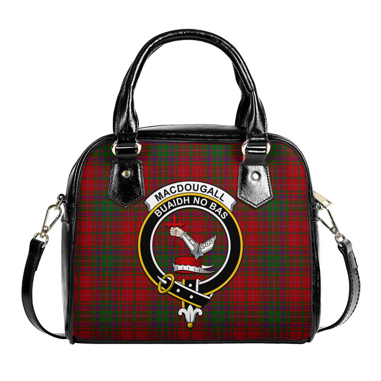 MacDougall Tartan Shoulder Handbags with Family Crest One Size 6*25*22 cm - Tartanvibesclothing