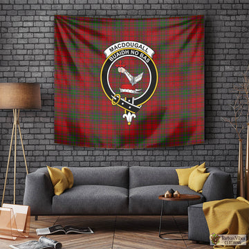 MacDougall Tartan Tapestry Wall Hanging and Home Decor for Room with Family Crest