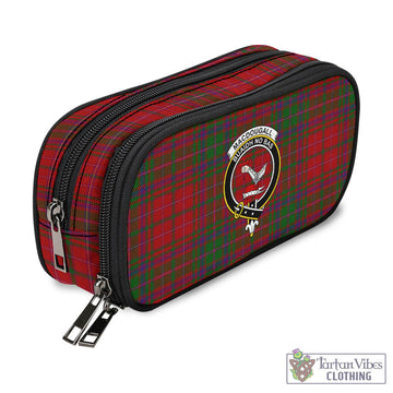 MacDougall Tartan Pen and Pencil Case with Family Crest