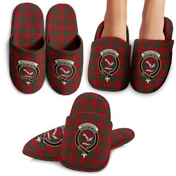 MacDougall Tartan Home Slippers with Family Crest
