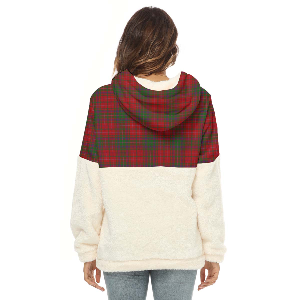 MacDougall (McDougall) Tartan Women's Borg Fleece Hoodie With Half Zip - Tartan Vibes Clothing