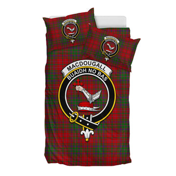 MacDougall Tartan Bedding Set with Family Crest