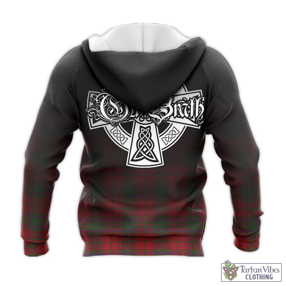 Tartan Vibes Clothing MacDougall Tartan Knitted Hoodie Featuring Alba Gu Brath Family Crest Celtic Inspired