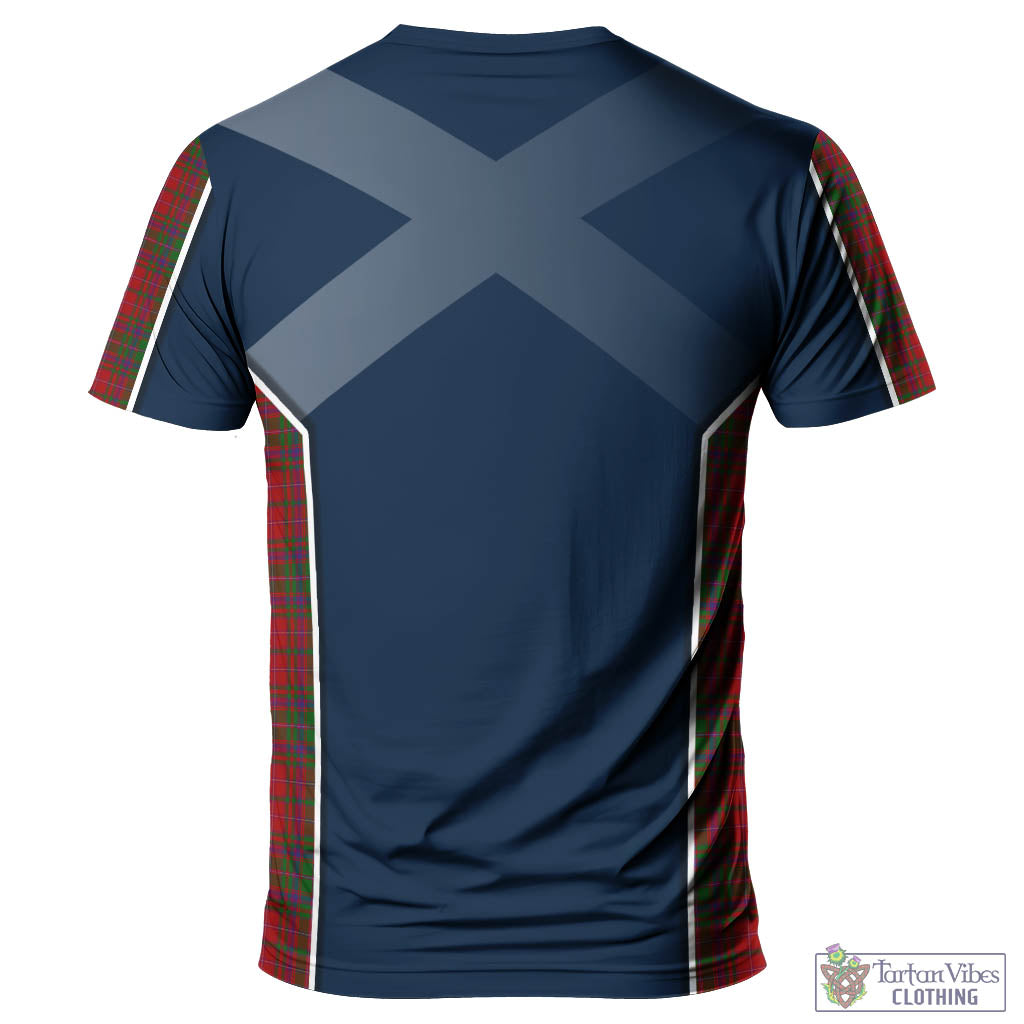 Tartan Vibes Clothing MacDougall Tartan T-Shirt with Family Crest and Scottish Thistle Vibes Sport Style