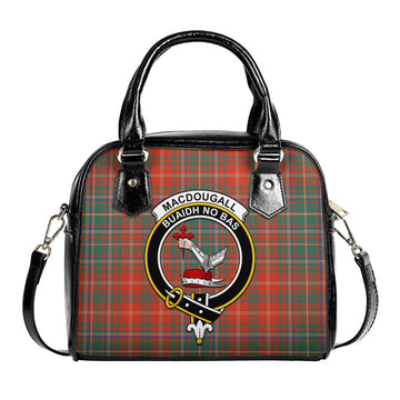 MacDougall Ancient Tartan Shoulder Handbags with Family Crest