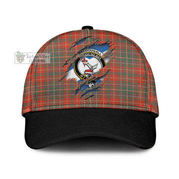 MacDougall Ancient Tartan Classic Cap with Family Crest In Me Style
