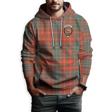 MacDougall Ancient Tartan Hoodie with Family Crest