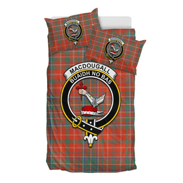 MacDougall Ancient Tartan Bedding Set with Family Crest