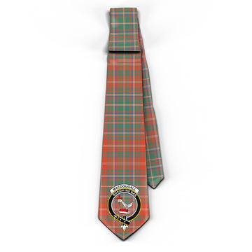 MacDougall Ancient Tartan Classic Necktie with Family Crest