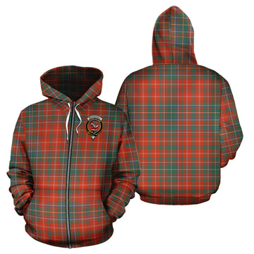 MacDougall Ancient Tartan Hoodie with Family Crest