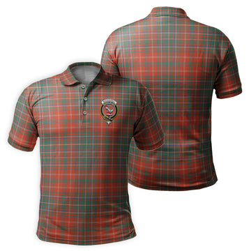 MacDougall Ancient Tartan Men's Polo Shirt with Family Crest