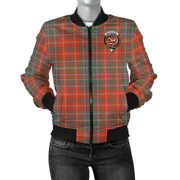 MacDougall Ancient Tartan Bomber Jacket with Family Crest