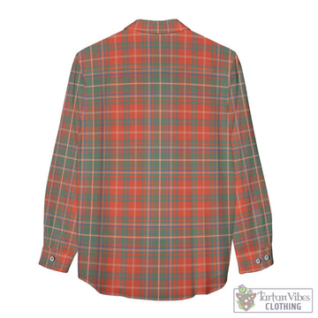 MacDougall Ancient Tartan Womens Casual Shirt with Family Crest