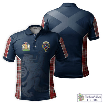 MacDougall Dress Tartan Men's Polo Shirt with Family Crest and Lion Rampant Vibes Sport Style
