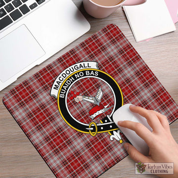MacDougall Dress Tartan Mouse Pad with Family Crest