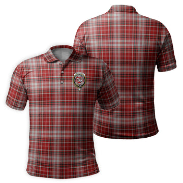 MacDougall Dress Tartan Men's Polo Shirt with Family Crest