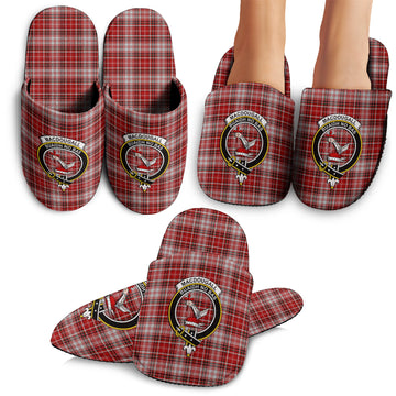 MacDougall Dress Tartan Home Slippers with Family Crest