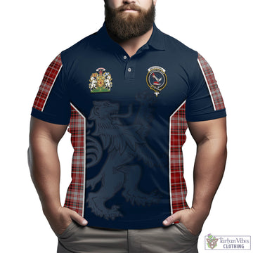 MacDougall Dress Tartan Men's Polo Shirt with Family Crest and Lion Rampant Vibes Sport Style
