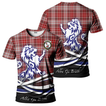 MacDougall Dress Tartan T-Shirt with Alba Gu Brath Regal Lion Emblem