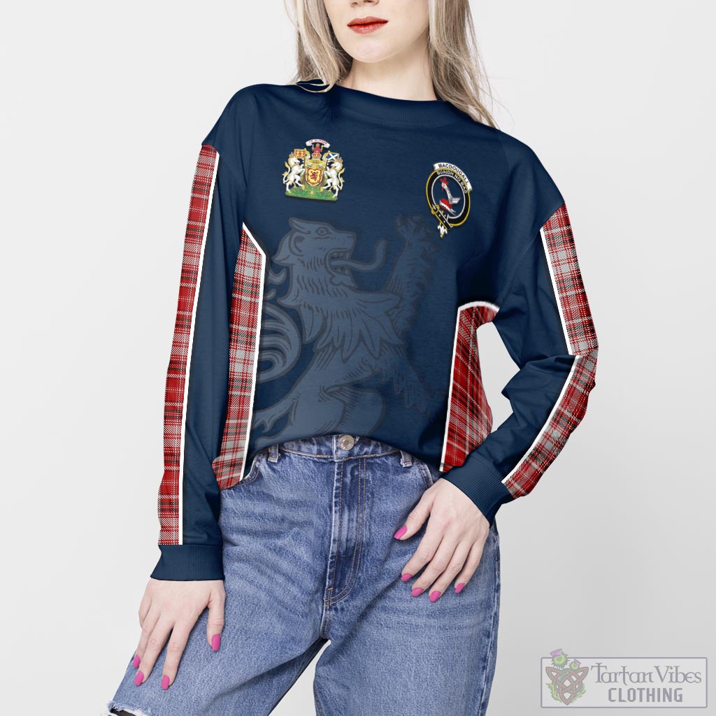 Tartan Vibes Clothing MacDougall Dress Tartan Sweater with Family Crest and Lion Rampant Vibes Sport Style