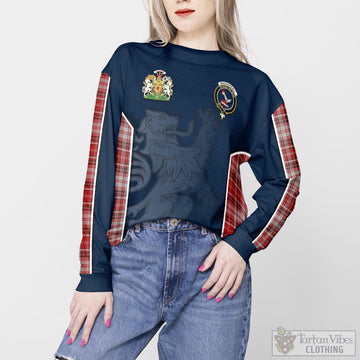 MacDougall Dress Tartan Sweater with Family Crest and Lion Rampant Vibes Sport Style