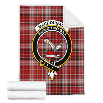 MacDougall Dress Tartan Blanket with Family Crest