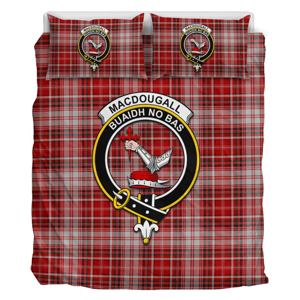 macdougall-dress-tartan-bedding-set-with-family-crest