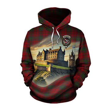 Tartan Vibes Clothing MacDougall (McDougall) Tartan Family Crest Cotton Hoodie with Scottish Ancient Castle Style