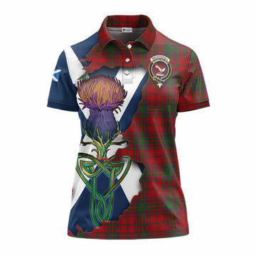 MacDougall (McDougall) Tartan Family Crest Women's Polo Shirt Scottish Thistle Celtic Inspired