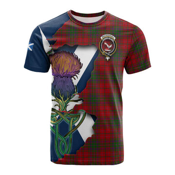 MacDougall (McDougall) Tartan Family Crest Cotton T-shirt Scottish Thistle Celtic Inspired