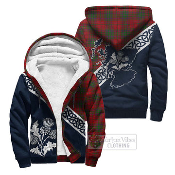 MacDougall (McDougall) Tartan Sherpa Hoodie Featuring Thistle and Scotland Map