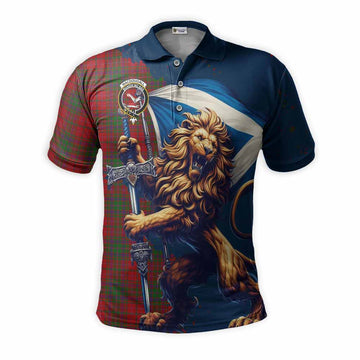 MacDougall (McDougall) Tartan Family Crest Men's Polo Shirt with Scottish Majestic Lion