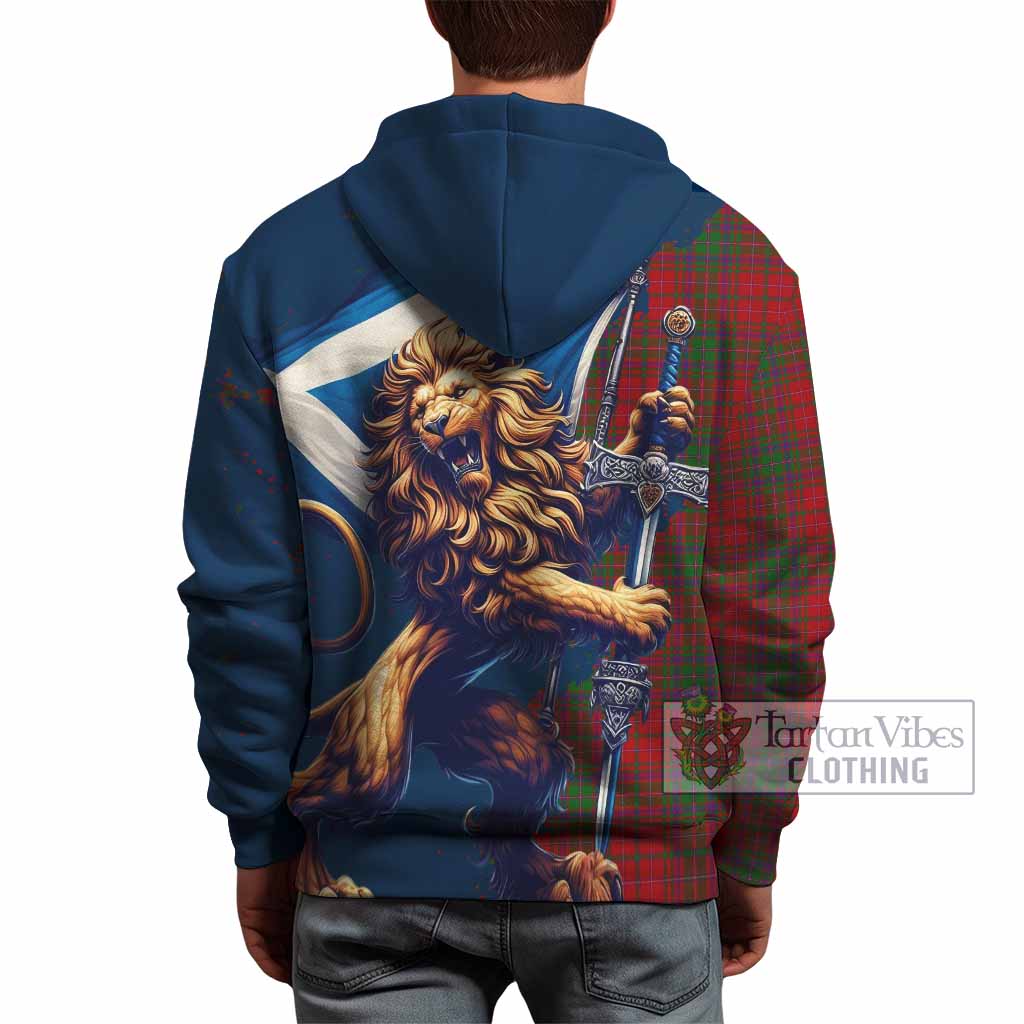 MacDowall (McDowall) Tartan Family Crest Hoodie with Scottish Majestic Lion - Tartan Vibes Clothing