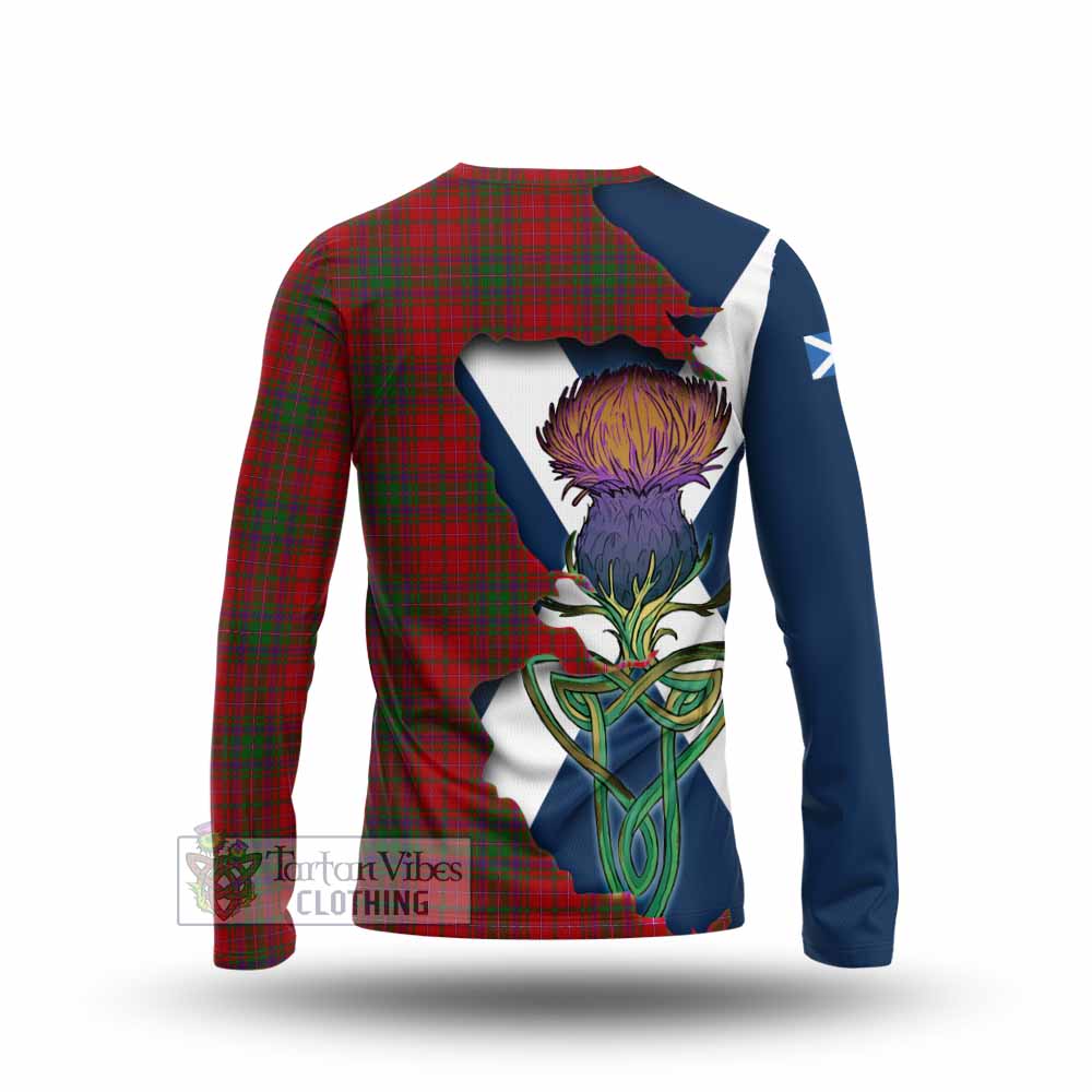 Tartan Vibes Clothing MacDougall (McDougall) Tartan Family Crest Long Sleeve T-Shirt Scottish Thistle Celtic Inspired