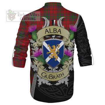 MacDougall (McDougall) Tartan Family Crest Ghillie Kilt Shirt Lion Rampant Royal Thistle Shield Celtic Inspired