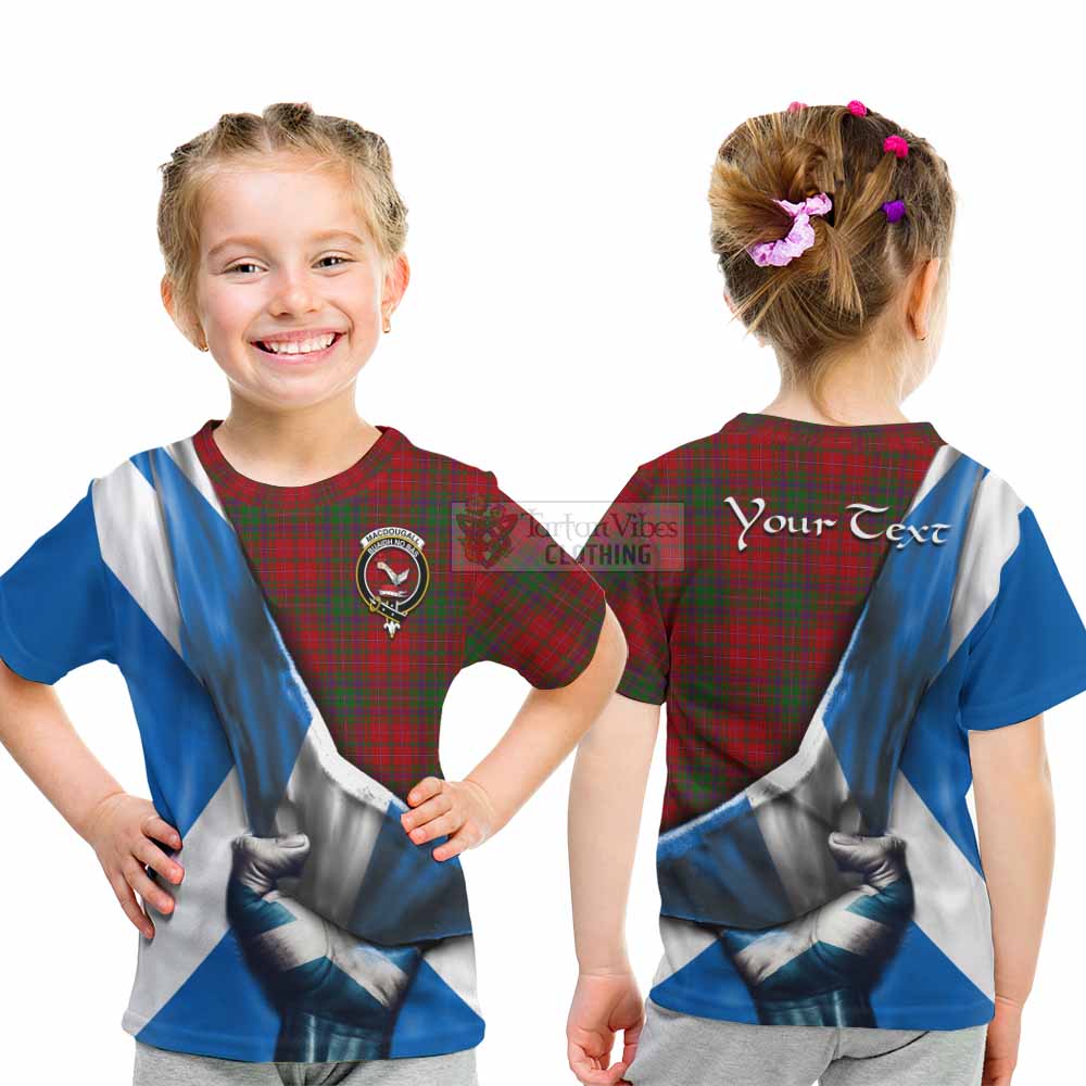 Tartan Vibes Clothing MacDougall (McDougall) Tartan Kid T-Shirt with Family Crest Scotland Patriotic Style