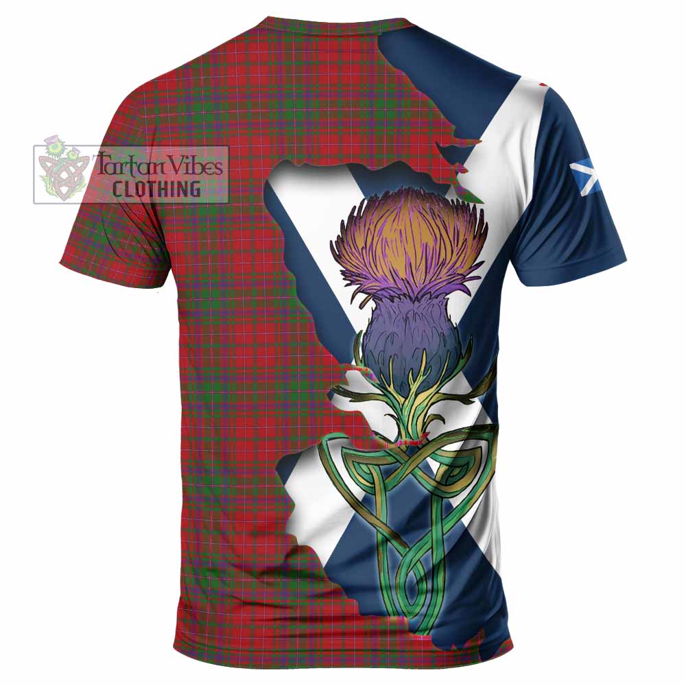 Tartan Vibes Clothing MacDougall (McDougall) Tartan Family Crest T-Shirt Scottish Thistle Celtic Inspired