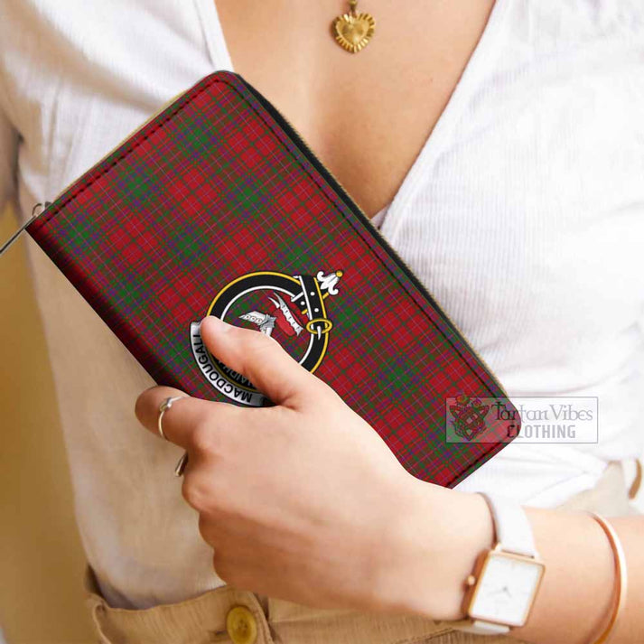 MacDougall (McDougall) Tartan Women's Leather Wallet with Family Crest