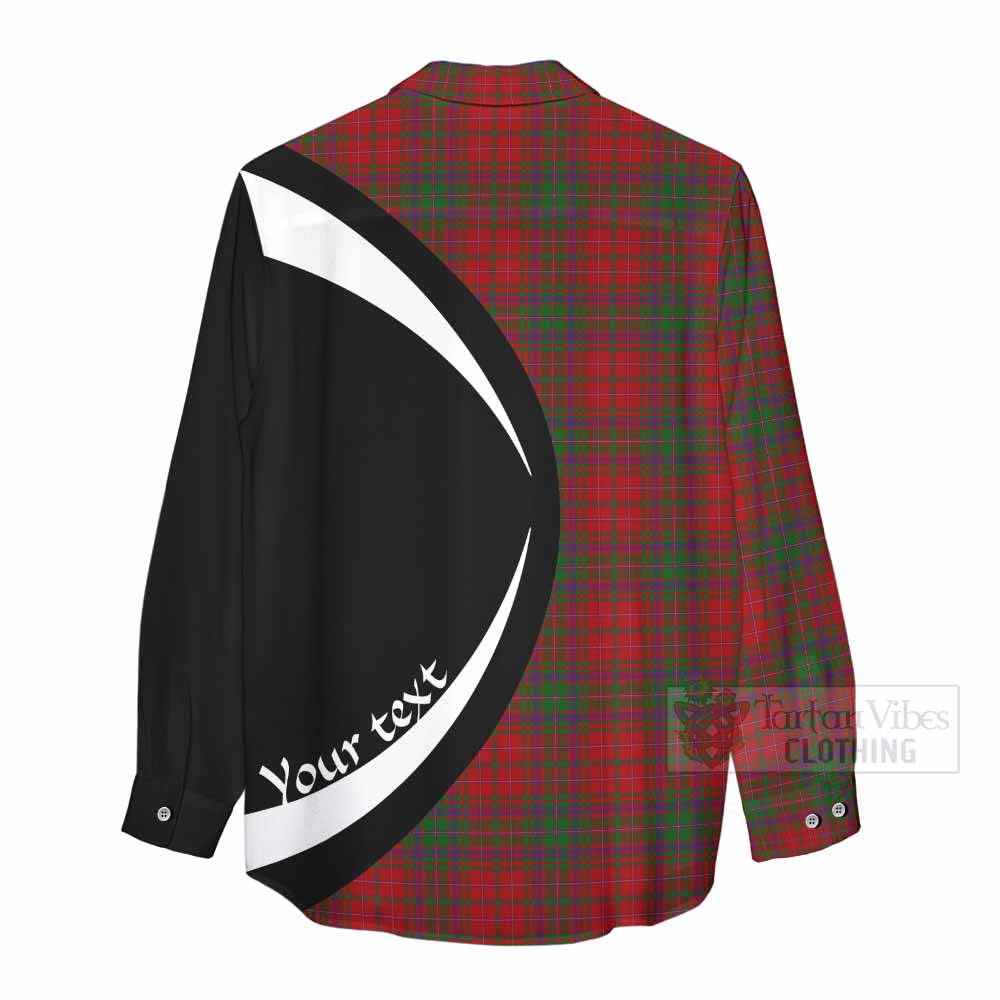 MacDougall (McDougall) Tartan Women's Casual Shirt with Family Crest Circle Style - Tartan Vibes Clothing