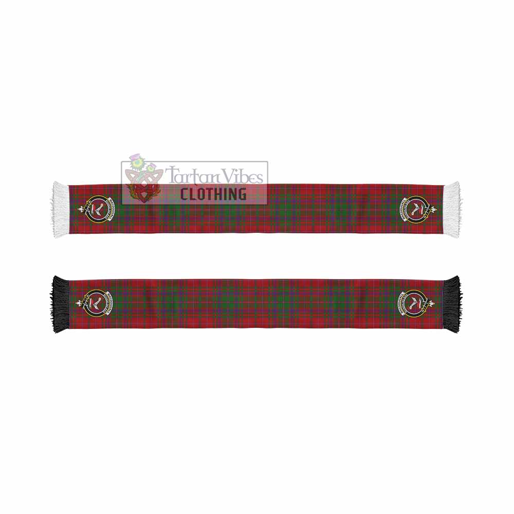 Tartan Vibes Clothing MacDougall (McDougall) Tartan Ruffneck Scarf with Family Crest