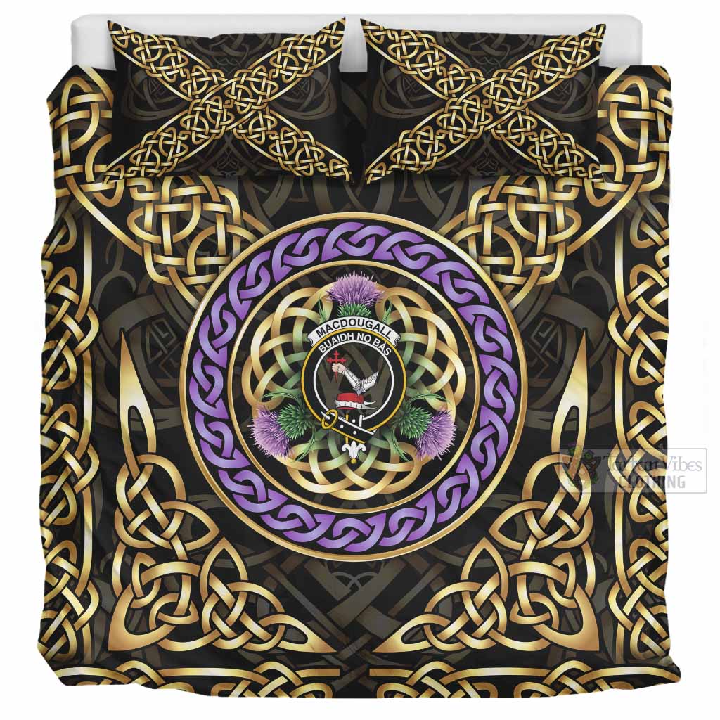 MacDougall (McDougall) Clan Crest Bedding Set Celtic Scottish Thistle UK Bedding Set UK Super King 104*94 inch - Tartan Vibes Clothing