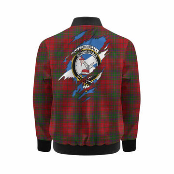 MacDougall (McDougall) Clan Crest In Me Tartan Kid Bomber Jacket Scotland Flag Style