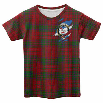 MacDougall (McDougall) Clan Crest In Me Tartan Kid T-shirt Scotland Flag Style