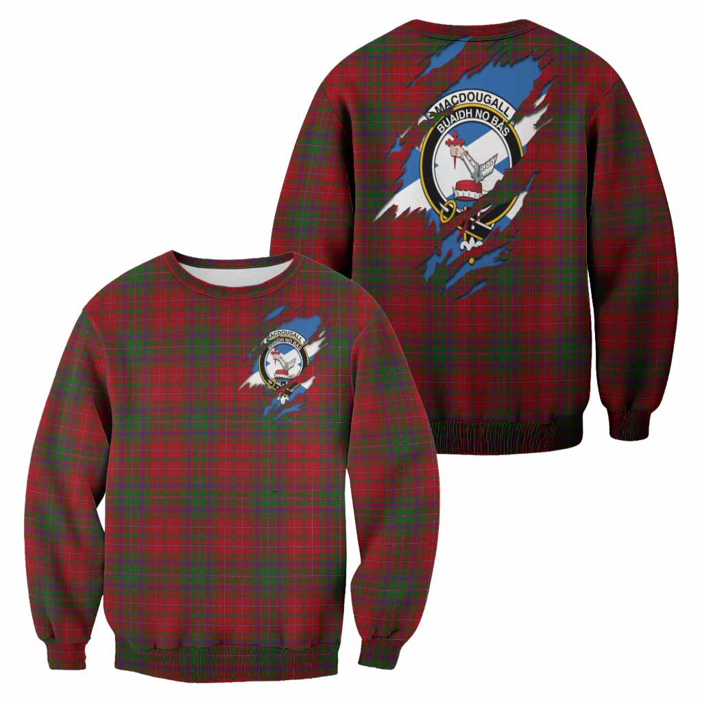 MacDougall (McDougall) Clan Crest In Me Tartan Sweatshirt Scotland Flag Style