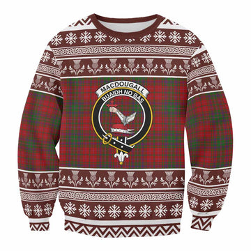 MacDougall (McDougall) Clan Tartan Christmas Sweatshirt with Family Crest