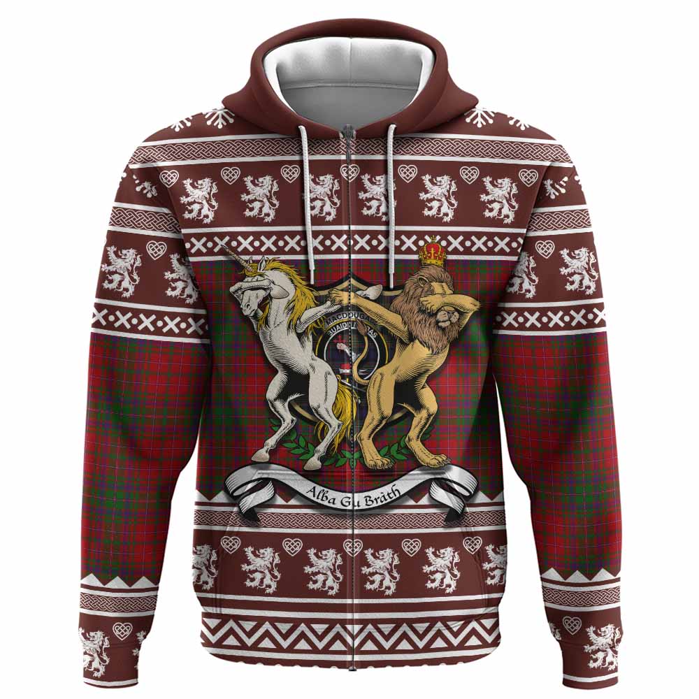 MacDougall (McDougall) Clan Tartan Crest Christmas Hoodie Coat of Arms Funny Style - Tartan Vibes Clothing
