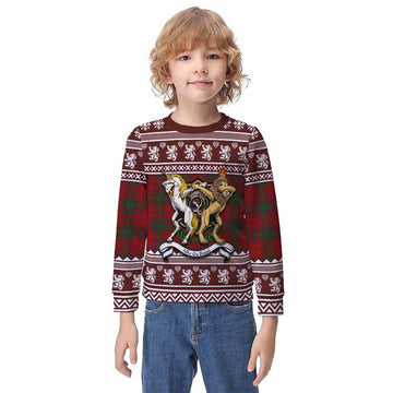 MacDougall (McDougall) Clan Tartan Crest Christmas Kid Ugly Sweatshirt Coat of Arms Funny Style